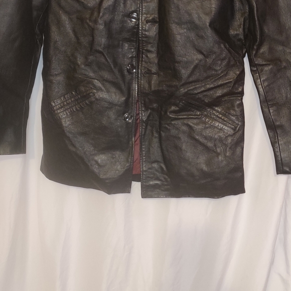 Vintage DIESEL Leather Jacket no size on tag but seems large refer to photos